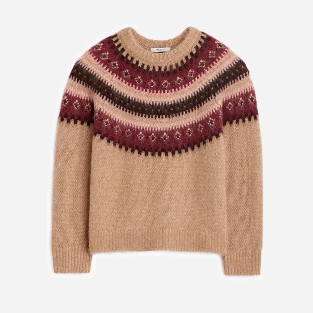 NWT Madewell Sz XXS Fair Isle Alpaca-Blend Sweater $168 - Picture 1 of 13